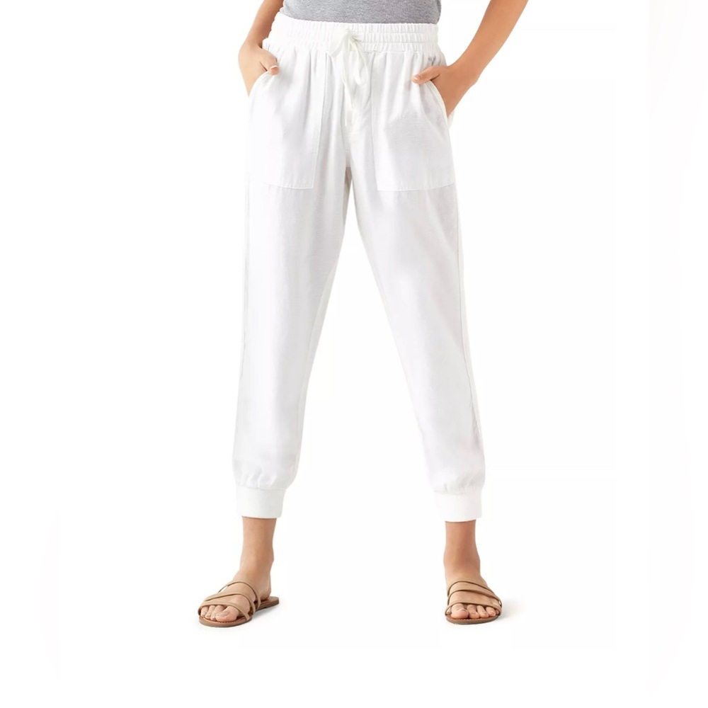 Splendid Lakeside Linen Joggers in white